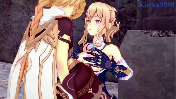 Image Lumine and Jean Gunnhildr and Aether intense sex. - Genshin Impact Hentai