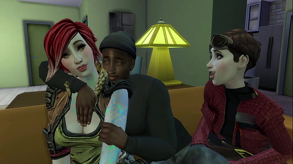 Image Sims 4 Roland, Lilith and Patricia Tannis from Boderlands have a threesome