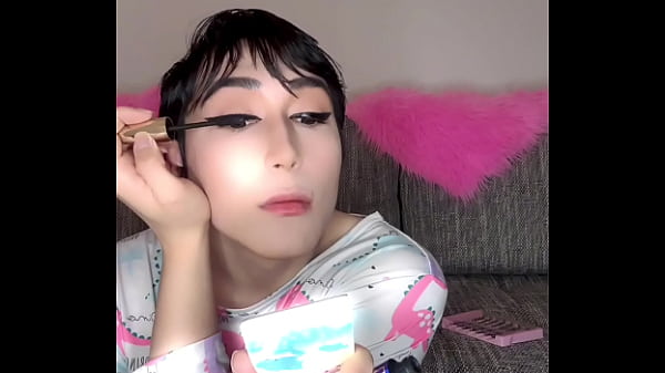 Image Cute asian femboy full sissification and makeup