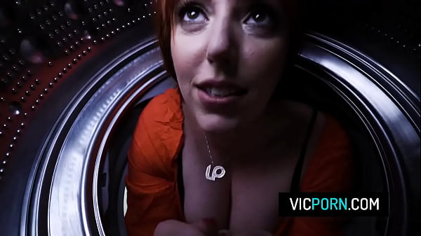Image Hot redhead milf stepmom Lauren Phillips have threesome sex with her stepdaughter Vanna Bardot and stepson after a little incident in the laundry room