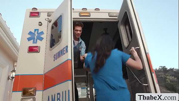 Image Ambulance driver bareback fucks shemale nurse