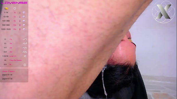 Image rough throat on upside down - huge cock deep inside
