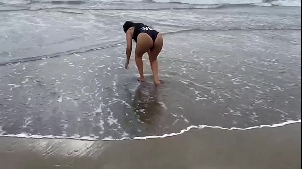 Image On the beach in Mexico I meet a young woman and I invite her to my apartment and I touch her tits and open her ass to fuck, real homemade amateur sex.