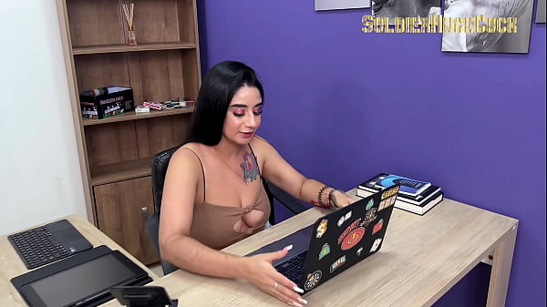 Image My whore secretary wants a raise and in exchange I make her suck my cock until I cum in her throat