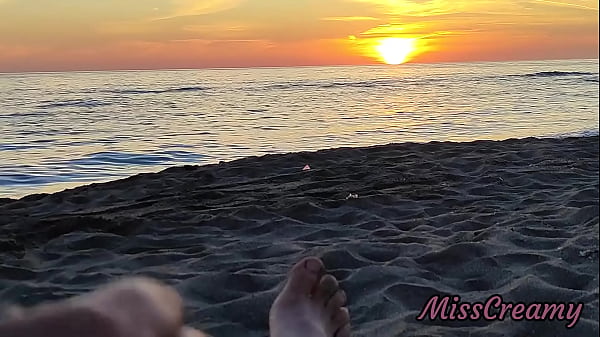 Image FLASHING my COCK in front of my STEPDAUGHTER at SUNSET in a PUBLIC BEACH and she HELPS me CUMSHOT in front of everyone - REAL SEX RISKY