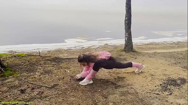 Image flexible girl gets banged in public