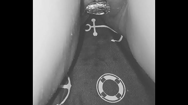 Image beautiful girl MASTURBATES while no one is home her narrow WET PUSSY in (black & white)