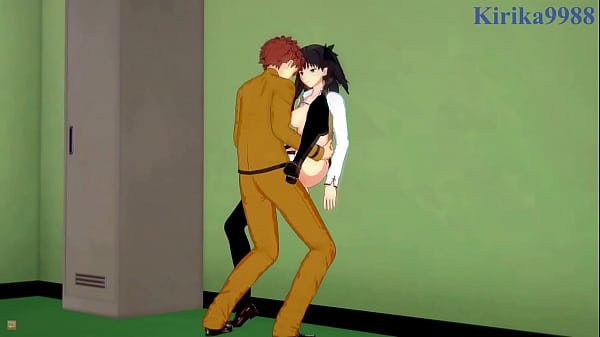 Image Saber and Rin Tohsaka and Shirou Emiya intense sex. - Fate/stay night Hentai