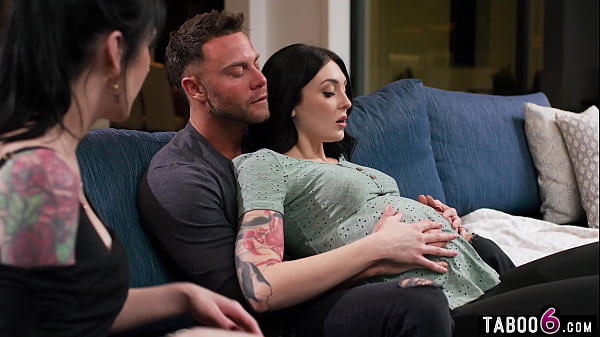 Image Pregnant couple dealing with unsatisfied cravings inviting a third