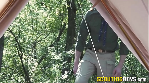 Image Scout Leader Wolf catches two scouts sucking dick