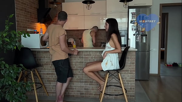Image Cheating wife cheats on cuckold with best friend behind his back and gets cumshot in mouth