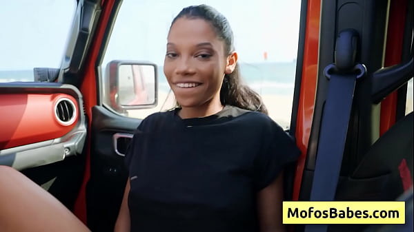 Image Black busty beauty rub her clit in the car and seduces her friend with her big boobs - Eden West, Charles Dera