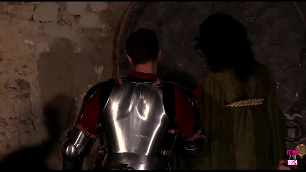 Image A medieval group sex party happens outside of the castle under the night sky