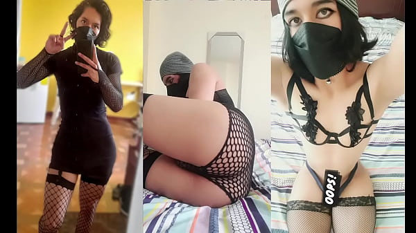 Image Young feminine girl TrapyAle plays with her tight ass using her butt plug and a big purple dildo.
