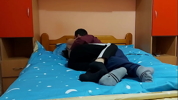 Image Tiny petite girlfriend with tight pussy rides boyfriend's big dick
