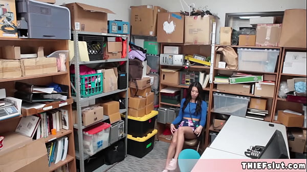 Image Extra cute brunette thief Taylor caught and now she is getting punish fucked in the secret back room