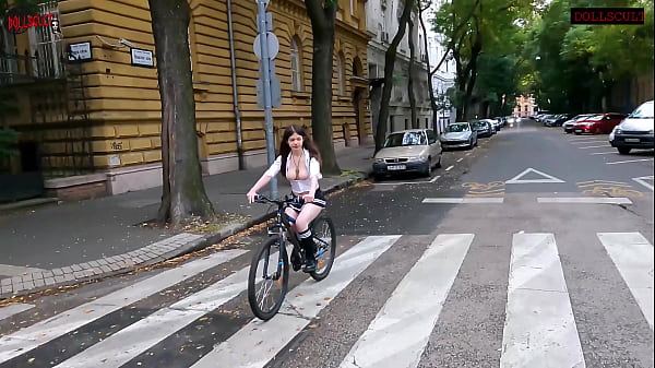 Image I flash my pussy and tits while riding a bike through the streets of Budapest - DOLLSCULT