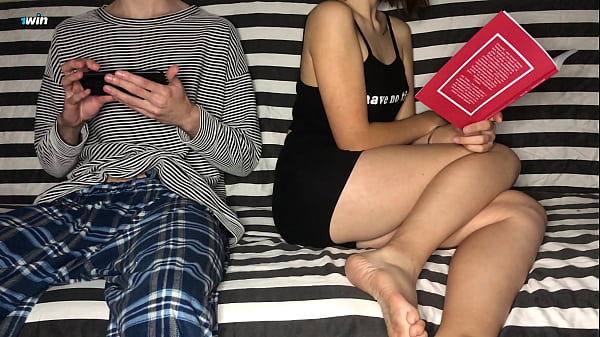 Image Step Brother Put Step Sister Hand On His Dick But She Didn't Know He Had Skillful Hands and Orgasming