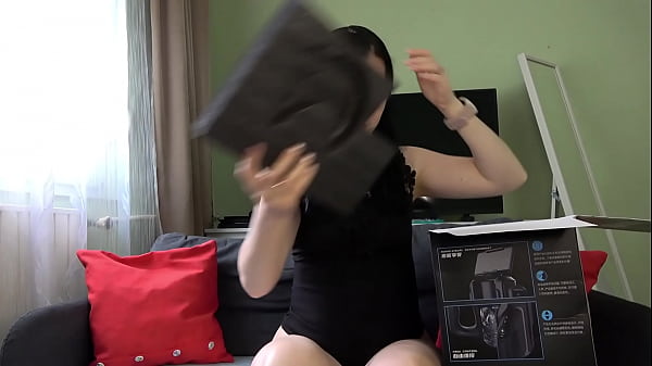 Image Mistress Anna unpacked and reviewed the XSpaceCup masturbator and then milked the slave
