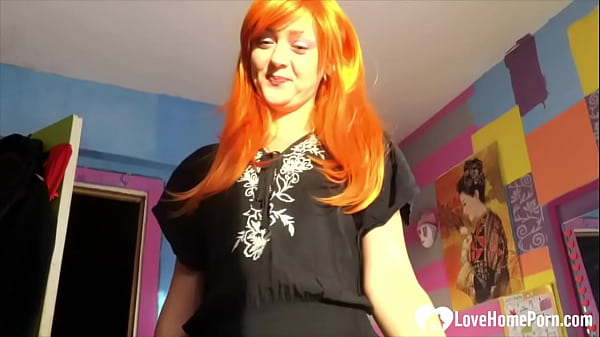 Image Redhead cosplayer has fun with my hard cock