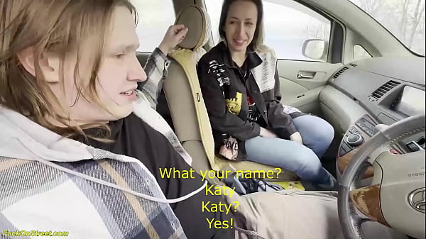 Image hot busty girl surprised me while jerking off in the car