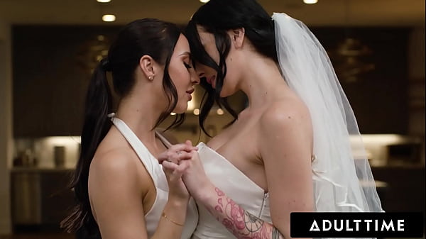 Image ADULT TIME - Sensual Romantic First Fuck For Lesbian Newlyweds Charlotte Sins And Melissa Stratton!
