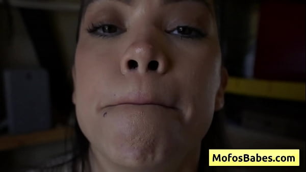 Image Hot busty petite brunette suck huge dick pov style and swallow it deep down her throat - Angelina Moon, Logan Xander