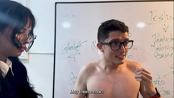 Image MILF teacher gives a class on how to fuck 18 year old boy and nerdy girl in a hot threesome in the classroom! Kylei Ellish, Pierina Seymur & Pipe Boy