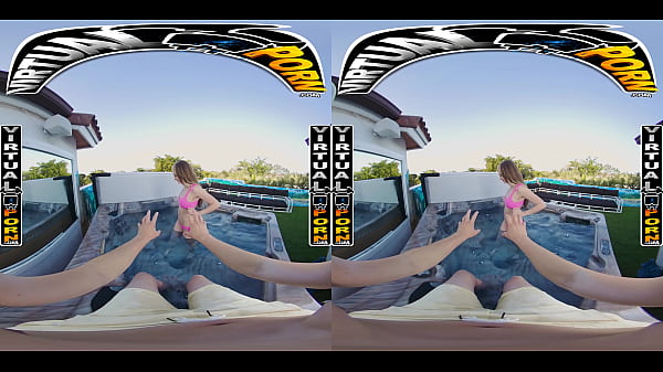 Image VIRTUAL PORN - Kimberly Snow Notices Johnny's Boner In The Hot Tub & Can't Resist Getting A Taste Of It