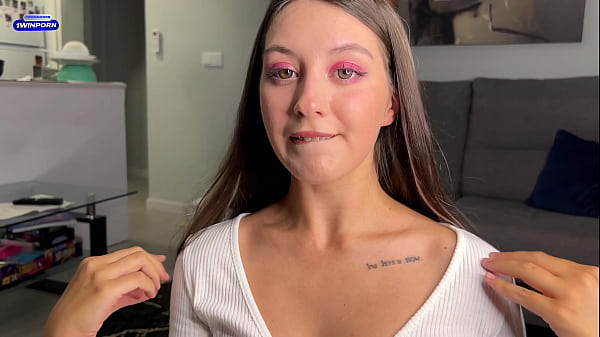 Image College Girl Sloppy Sucking Dick on Her Knees and Takes Cum on Tits!