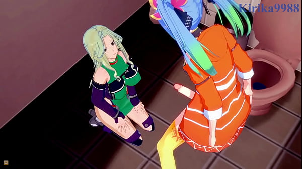 Image Az Sainklaus and Chitose Kisaragi and Lamia Loveless intense lesbian play and futanari sex. - Super Robot Wars 30 & V & A Hentai