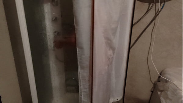 Image Caught my stepsister in shower. She let me watch on she's busty body