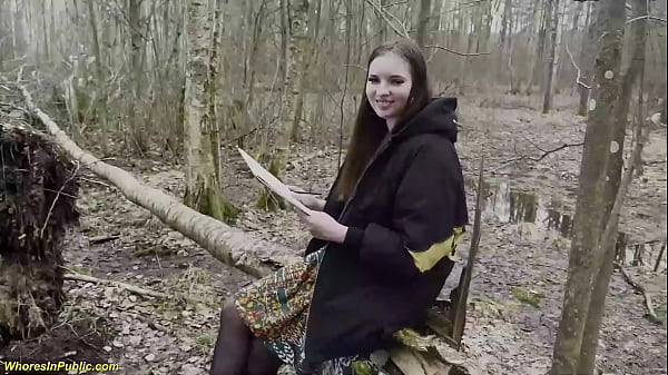 Image busty girl rough fucked in the forest