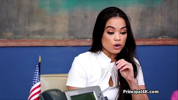 Image Mixed Asian MILF fucked on teachers desk