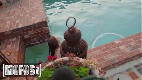 Image Stunning Brunette Karla Kush Rides A Thick Dick In POV Inside Her Outdoors Pool - MOFOS