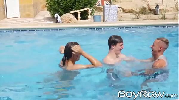 Image Hot bareback threesome with three incredible playful twinks