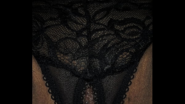 Image latina wife black panties cum shot