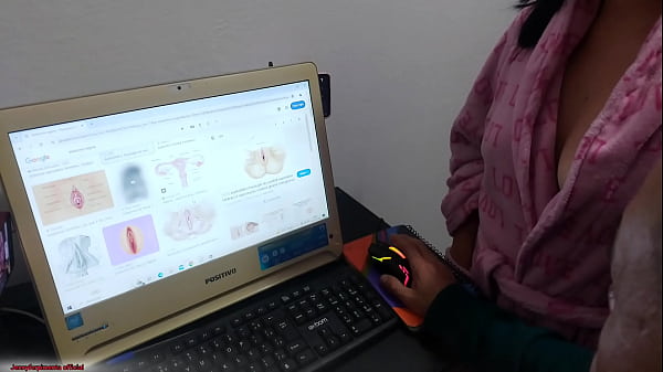 Image Aula de anatomia e punheta, sexo com madrasta de peitos naturais MILF
