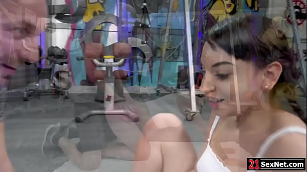 Image Petite latina ass fucked by gym trainer