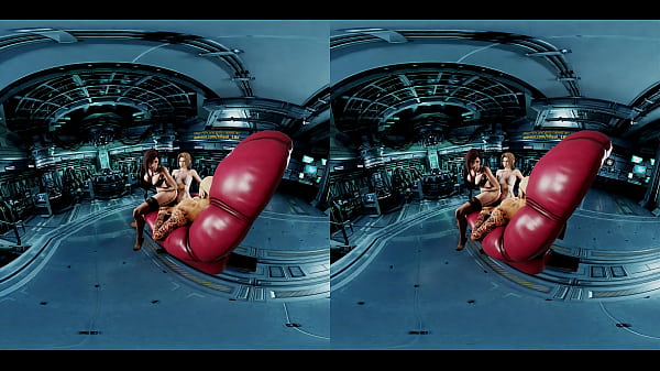 Image Double Pussyjob with cumshot - parody of Final Fantasy featuring Tifa Lockhart, Aerith Gainsborough, Rude