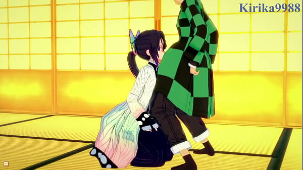 Image Mitsuri Kanroji and Shinobu Kochō and Daki and Tanjiro Kamado intense sex. - Demon Slayer Kimetsu no Yaiba Hentai