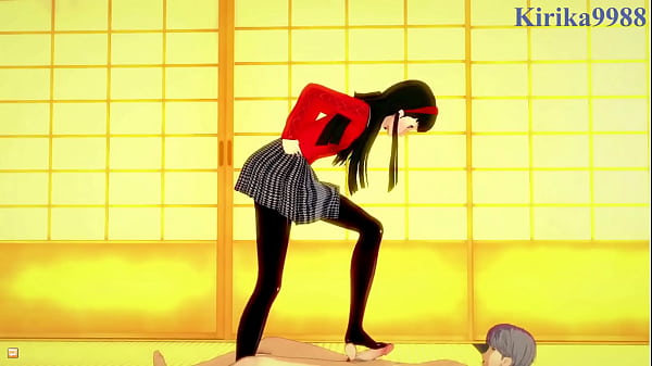 Image Chie Satonaka and Yukiko Amagi and Yu Narukami intense sex. - Persona 4 Hentai
