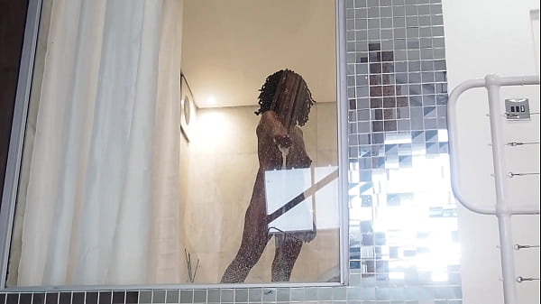 Image Sexy Black Milf takes a hot steamy shower with white sugar daddy at his penthouse