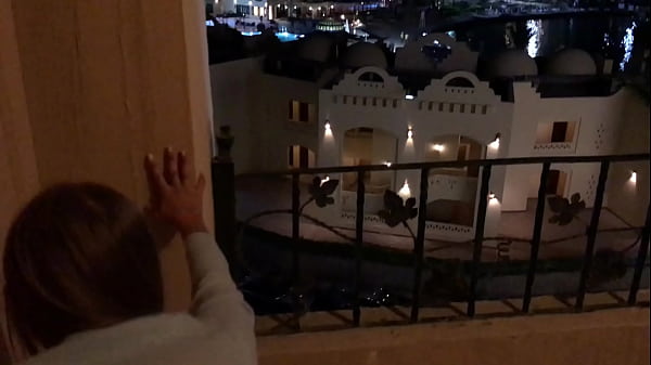 Image Outdoor fucking on the balcony of a skinny slut