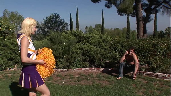 Image Pom Pom girl fucking in outdoor and sucking great cock