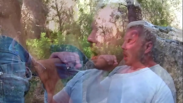 Image Cruising Amateur Guy taking Monster Cock Bareback Outdoors and sucking 2 big dicks Creampie and Big Facial Cumshot