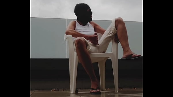 Image wet outdoor wank in the rain