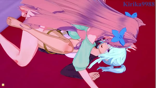 Image Cagliostro and Chris Yukine and Maria Cadenzavna Eve intense futanari sex. - Symphogear Hentai