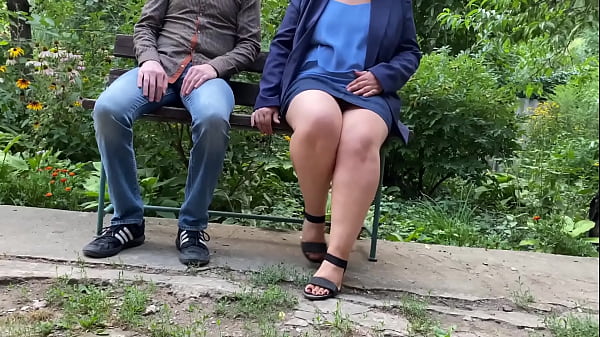 Image Son-in-law loves to watch his mother-in-law pee on the street with her legs spread