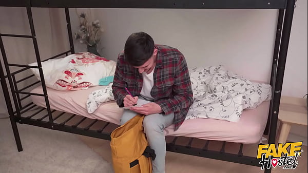 Image Fake Hostel - Guy accidentally shares his girlfriend who gets a creampie before sloppy threesome